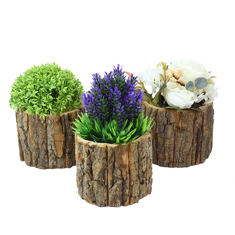 Wood Plant Pot