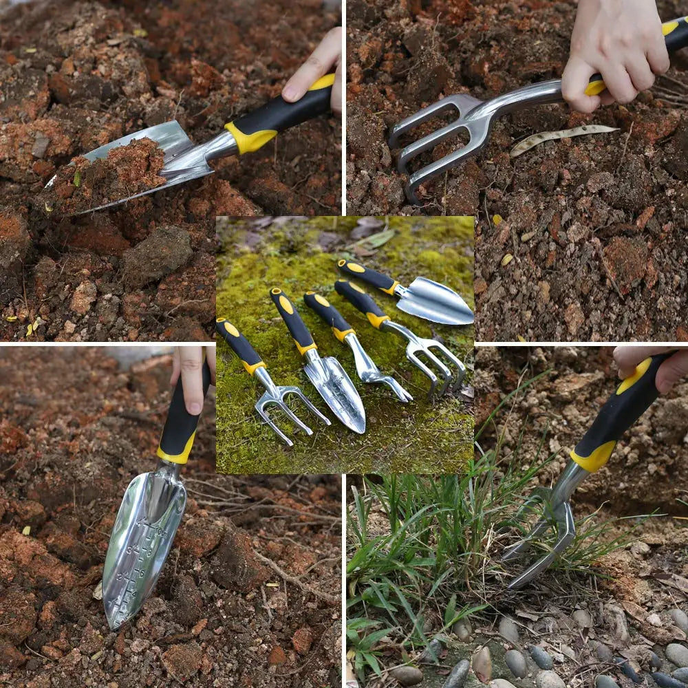 Gardening Tool Set Hand Trowel,Rake,Cultivator,Weeder