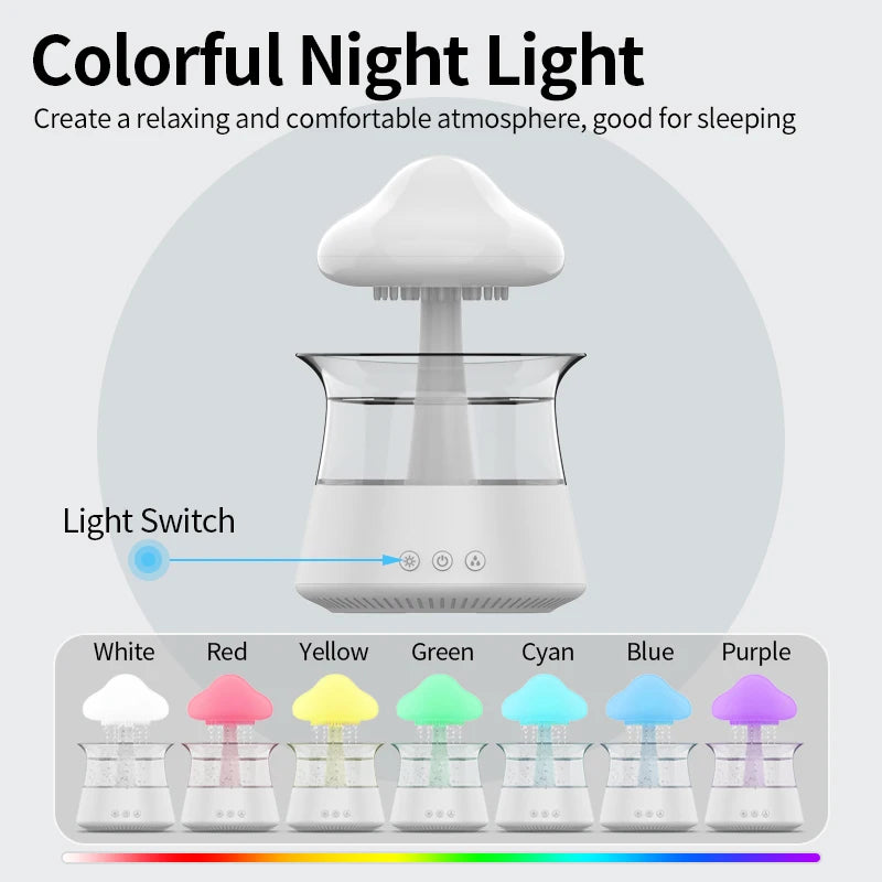 Rain Cloud Humidifier With Essential Oil Diffuser