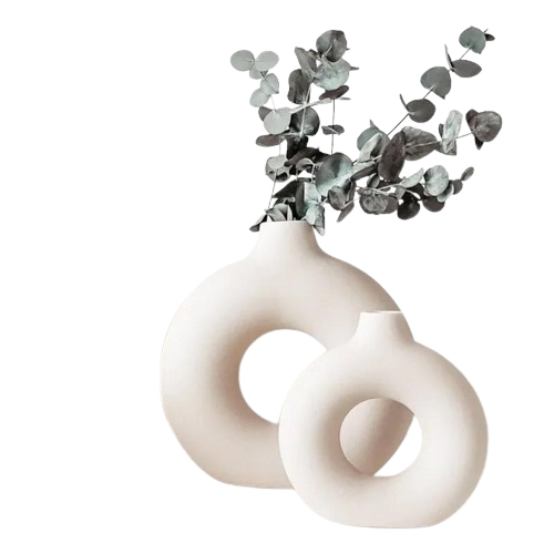 Circular Ceramic Flower Vase