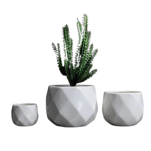Ceramic Diamond Plant Pot